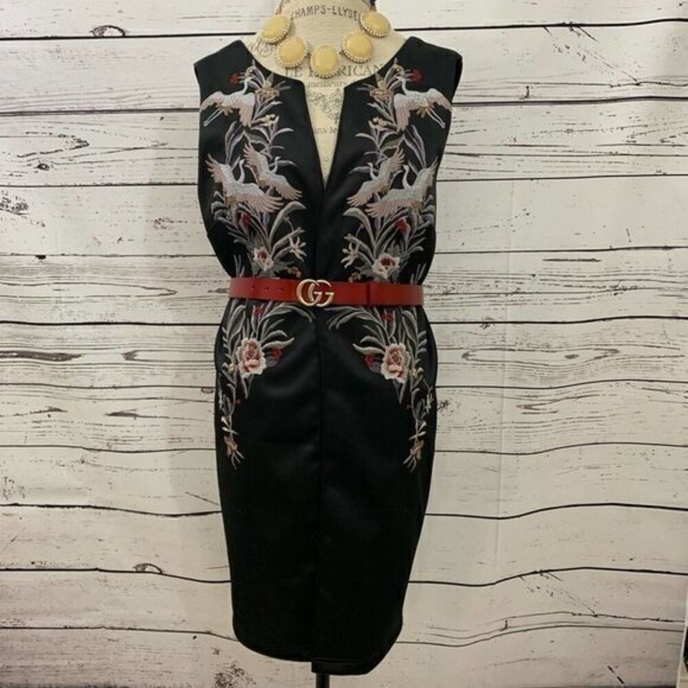Black Long Embroidered Vest